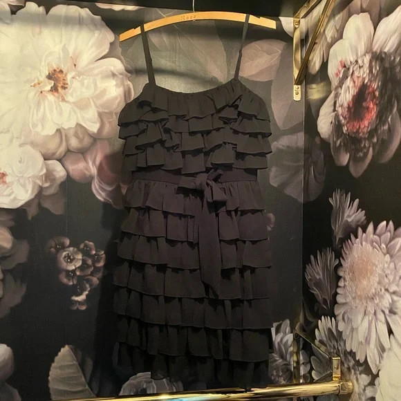 juicy couture black silk dress Juicy Couture Black Sequin Sunburst Silk Dress